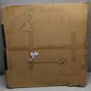 YITAHOME Round Coffee Table, Rustic Wood Coffee Tables for Living Room, Farmhouse Circle Coffee Table with 2-Tier Storage, Center Table with Sturdy Metal Legs Storage Shelf, Grey Wash