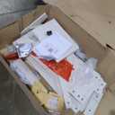 Rolanstar Fireplace TV Stand with LED Lights and Power Outlets, TV Console for 32" 43" 50" 55" 65", Entertainment Center with Adjustable Glass Shelves, Ivory White (Extra Large)