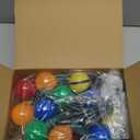 G50 Globe Christmas Lights, 29 Ft Globe Christmas Tree Lights with 20 Round LED Bulbs Green Wire Connectable String Light for Yard Patio Porch Pergola Xmas Tree Decor(Colorful)