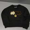Girls Youth New Era Black Boston Bruins Flip Sequin Sweatshirt 4/5 kids