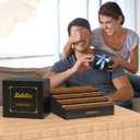 Wooden Cologne Organizer for Men 4 Tier of Perfume Display Holder of Drawer & 2 Hidden Compartments Larger Storage Space Mens Perfume Organizer Shelf Stand,Gift for Man (4T-Black Walnut)