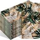 Engrowtic 100 Pcs Hawaii Tropical Napkins Disposable Paper Hand Towels Green gold Leaves Guest Hand Napkins for Bathroom Wedding Baby Shower Birthday Bridal Holiday Dinners Party Decor (Hawaii Style)