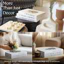 Decorative Books for Home Decor | Set of 3 Fake/Faux Books for Decoration Coffee Table and Shelves | Decorative Book with Real Blank Pages | Neutral Hardcover Aesthetic Book Set for Modern Dcor