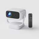 Portable WiFi Bluetooth Projector, 4K Support Smart Mini Projector with Rotatable Stand, 1080P FHD Home Cinema Projector for Movie Film, Work with Smartphone/TV Stick/Laptop PC