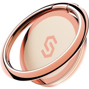 Syncwire Cell Phone Ring Holder Stand, 360 Degree Rotation Finger Ring Kickstand Polished Metal Phone Grip for Magnetic Car Mount (1 Pack, Rose Gold)