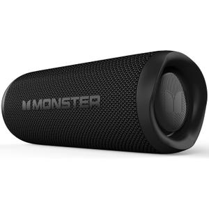 Monster Bluetooth Speaker, Wireless Portable Outdoor Bluetooth Speakers, 60W True Wireless Stereo IPX8 Waterproof, Dual Pairing Bluetooth 5.4 Built-in Mic, Black