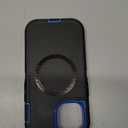 for iPhone 15 Case [Compatible with MagSafe], Heavy Duty Shockproof 3-Layer Full-Body Protection Rugged Cover, Drop-Resistant and Wireless Charging Friendly (Black/Blue, iPhone 15)