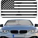 Woanger Windshield Sun Shade Foldable Car Front Window Covers for Car Accessories Sun Heat UV Rays Visor Protector Protection for Universal Cars SUV Truck (Flag)