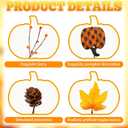 Thanksgiving Garland with Lights 9.84 ft Fall Decor Garland with Artificial Berries Pumpkins Maple Leaves Thanksgiving Decorations for Harvest Party Home Mantel Fireplace Table Wall Decor