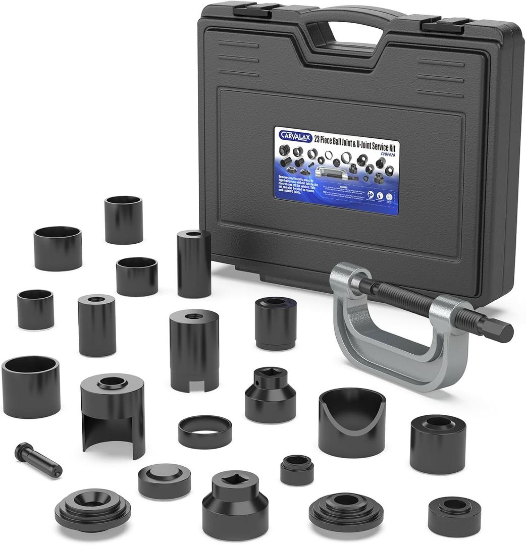 23-Piece Ball Joint Press Kit, Ball Joint Removal Tool Kit w/Universal Adapters and Sockets for Most 2WD/4WD Cars, Trucks and SUVs