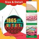 3D Juneteenth Door Sign,Happy Juneteenth Door Wreath,Freedom Day Sign,Black Pride Sign,African American Independence Day Sign,Black History Month Decoration for Outdoor Yard Home Porch Office