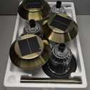 XMCOSY+ Solar Pathway Lights Waterproof - 6 Pack Solar Lights Outdoor, 10-40 LM Dimmable Outdoor Solar Light for Yard Pathway Garden Driveway Walkway (Bronze)