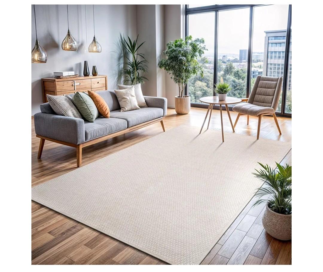 CAMILSON Easy Jute Rug 8x10, Indoor Outdoor Off-White Farmhouse Area Rugs for Living Room Patio and Kitchen Rug, Solid Woven Design, Easy-Cleaning, Non Slip Washable Outside Carpet Alfombras (8 x 10) CAMILSON Easy Jute Rug 8x10, Indoor Outdoor Off-White Farmhouse Area Rugs for Living Room Patio and Kitchen Rug, Solid Woven Design, Easy-Cleaning, Non Slip Washable Outside Carpet Alfombras (8 x 10)