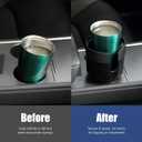 TYKOR Car Cup Holder Expander, Cup Holder Extender for Car with Adjustable Base, Fits Yeti 24/36/46oz, Hydroflask 32/40oz, Large Bottles in 3"-3.9" (16-40oz)