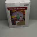 Fulong 6ft Giant Inflatable Christmas Snow Globe with LED Lights & Swirling Snow, Festive Outdoor Decoration for Yard, Lawn, Garden - Durable, Easy Setup