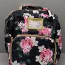 Diaper Bag Backpack Waterproof Baby Bag Large Capacity Multifunction Nappy Bags Floral Insulated Durable Travel Maternity Back Pack with Changing Station for Baby Black