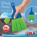 2 x LOLA Heavy Duty Whisk Broom, Hand Brush, 2 Pack Durable Bristles, Whisks Away Dirt & Debris, Compact, Hang Hole for Easy Storage, Indoor/Outdoor