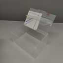 rejomiik Acrylic Dryer Sheet Holder Clear Dryer Sheet Dispenser Container Box with Lid and Anti Scratch Film for Laundry Room Fabric Softener Sheets Storage Organization, Transparent (Medium)