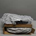 Bedfolks Waterproof Crate Bed, Plush Dog Kennel Pad with Removable Washable Cover, Faux Fur, Fluffy, 41"x27", Dark Grey