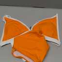 AI'MAGE Womens Sexy Triangle Bikini Set High Cut Bathing Suits Color Block Two Piece Swimsuit 2025 (Orange, Size XL)