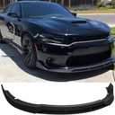 Matte Black Front Bumper Lower Lip Splitter Kit Compatible with Dodge Charger SRT/Hellcats/Scat Pack 2015 2016 2017 2018 2019 2020 2012 2022 2023 RT Style, Air Chin Body Kit Accessories