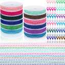 12 Rolls 120 Feet 4 mm Jewelry Making Chains Necklace Chains Jewelry Making Supplies Jewelry Chain Link Cable Chain Roll with 120 Lobster Clasps 50 Jump Rings for DIY Earring Bracelet, 12 Colors
