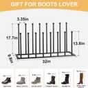 Housen Solutions Boot Rack Organizer for Tall Boots, 8 Pairs Metal Free Standing Shoe Boots Rack, Black Shoes Boot Organizer Holder Stand for Closet, Entryway, Garage, Porch, Hallway