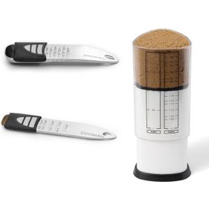 KitchenArt Pro Adjustable Measuring Set, Includes Adjustable Tablespoon, Teaspoon, and 2 Cup Measuring Cup