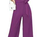 SheKiss Sexy Backless Summer Jumpsuits Casual Purple (Purple), L Size