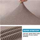 Flamingo P Super Stretch Couch Cushion Cover 1 Pack Individual Seat Slipcover with Elastic Bottom, Machine Washable Furniture Protector (1 Seat Cushion Cover, Taupe)