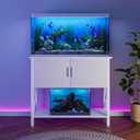 APPOLYN 40-50 Gal Aquarium Stand with Cabinet Storage, White