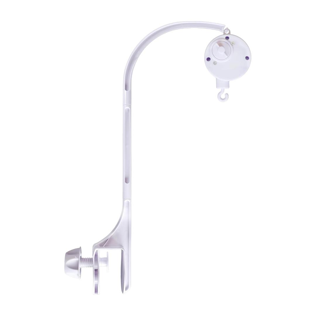 Baby Crib Mobile Arm with Music Box Spin Motor24 inch , AICMEI Nursery Decor Hanger -DIY Toy Decoration Move BracketDouble nut Adjustment and Fixing