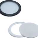 2pcs Round Ceiling Speaker Grill Covers for 6.5 Inch Speaker with Screws(White)