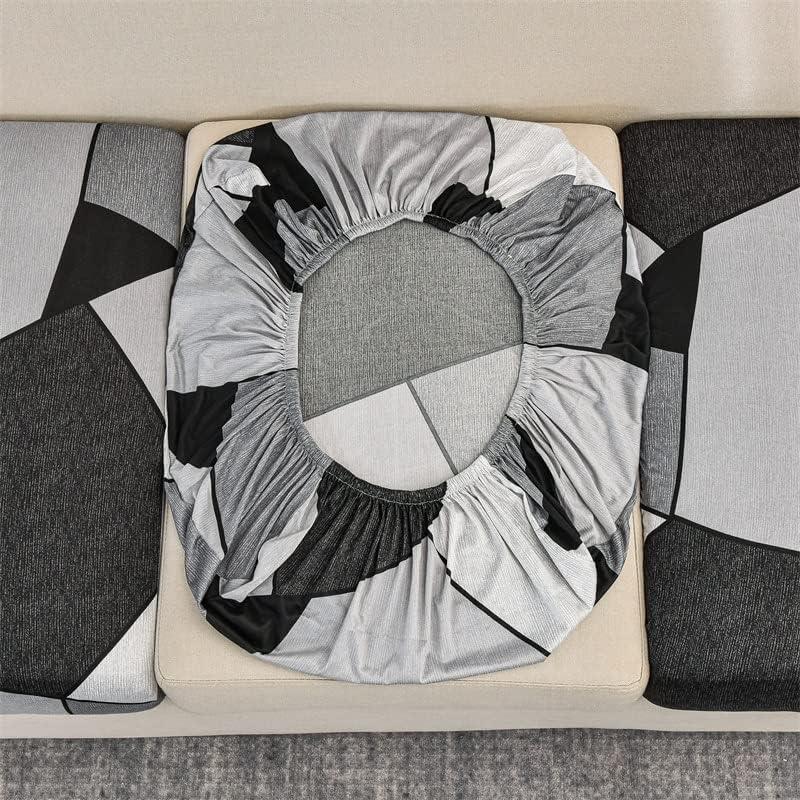 Sofa Cushion Cover Replacement Single/Loveseat Seat Couch Cushion Cover For Chaise Stretch Spandex Jacquard Fabric Sofa Slipcover Furniture Cover Machine Washable ( Color : C , Size : S ( 50-65cm) )