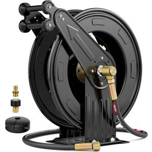 Pressure Washer Hose Reel 3/8" x 50 ft, 4000 PSI Retractable Reel Only