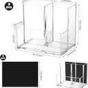 Rainmae 2 Pack Magnetic Pen Holder, Acrylic Magnetic Dry Erase Marker Holder, Whiteboard Marker Holder, magnetic Marker Pen Pencil Organizer for Refrigerator Whiteboard Office School