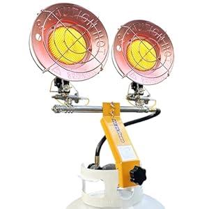 Propane Tank Top Heater 30000 BTU, Indoor/ Outdoor With 3 Heating Levels, Tip-Over Protection, Portable LP Gas for Camping, Tent, Garage, Patio, RV Travel, Ice Fishing - Yellow