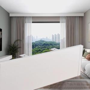 Curtain Pelmet Panel Without Track Window Cornice Boards Box Valances for Windows, Blinds Look Frame Aluminum Alloy Decorative Block Ceiling Mounting