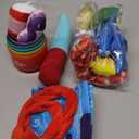 LovesTown Montessori Toys for Toddlers, Baby Sensory Toy Color Sorting Game Travel Essentials Preschool Learning Activities Cloth Fishing Games with Stacking Cups Boys Girls Gifts