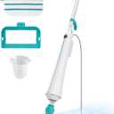 Professional Steam Mop Cleaner, 1300W Floor Steamer with Detergent Chamber, 25S Heat Up, Lightweight Steamer for Cleaning with 2 Washable Pads, Safe for Tiles, Upholstery, Carpet, Hardwood, Teal