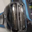 Braun Electric Series 3 Razor with Precision Trimmer, Rechargeable, Wet & Dry Foil Shaver for Men, Blue/Black, 4 Piece