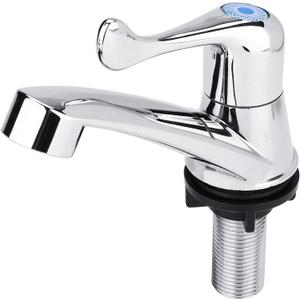 Fdit ABS Plastic Water Tap Single Cold Faucet Water Nozzle G1/2 Bathroom Basin Kitchen Sink Rest Room Washing Basin Accessories (Tail Handle)