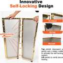 Luxury Stainless Steel Golden Taper Tall Planter Box Set of 2 | Vase with Mirror Etching 24H, Top 11 in,Bottom 8 in,Decrative Pot Indoor/Outdoor for Patio,Office,Tall Plants,Trees,Flowers