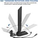 HSSDTECH 2T2R WiFi 6E Antenna for ASUS Rog Strix Z270 Z370 X370 Z390 Z490 X570,TUF Gaming X570 Plus PRO WiFi, ROG Maximus Z790 Extreme Gaming, ROG Maximus X XI XII Formula Extreme/ROG Maximus Z690
