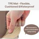 Foldable Yoga Mat 75" x 31", 6mm Thick TPE Grip Exercise Mat for Home, Travel & Outdoor, Portable Folding Fitness Mat for Pilates, Stretching & Workout