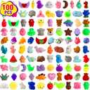 100 Pcs Kawaii Squishies Party Favors for Kids 4-8-12, Mochi Squishy Toys Treasure Box Toys for Classroom Prizes,Stress Relief Fidget Toys Birthday Gift for Boys Girls Goodie Bag Pinata Stuffers