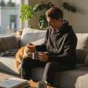 Zylioo Men Tall Sweatshirt Crewneck Pullover Long Fit Soft Casual Sweatshirt Top for Tall Men Daily Wear (Black, M)