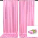 2 Panels Beige Backdrop Curtain, 10 x 7 Feet Background Curtains for Parties, Weddings, Baby Showers, Bachelorette Halloween, Christmas Birthday Party Photoshoot Backdrop Curtains Decorations