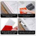 3/4 Inch Flexible Quarter Round Molding, Peel and Stick Rubber Floor Trim, Quarter Round Trim with 3m Tape, Self-Adhesive Bathtub Trim Molding