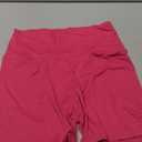 FULLSOFT High Waisted Biker Shorts for Women-5" Tummy Control Fitness Athletic Workout Running Yoga Gym Shorts (Large-X-Large, Rose Red)